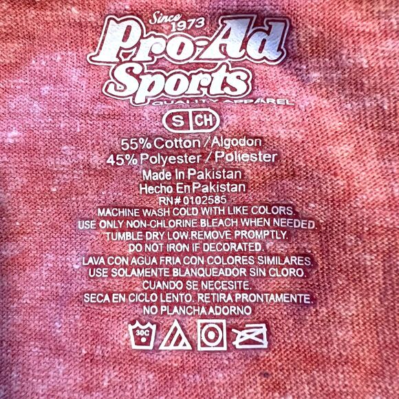 Pro Ad Sports Womens T Shirt Top Wisconsin Badgers Long Sleeve Retro Red Small - Picture 6 of 6